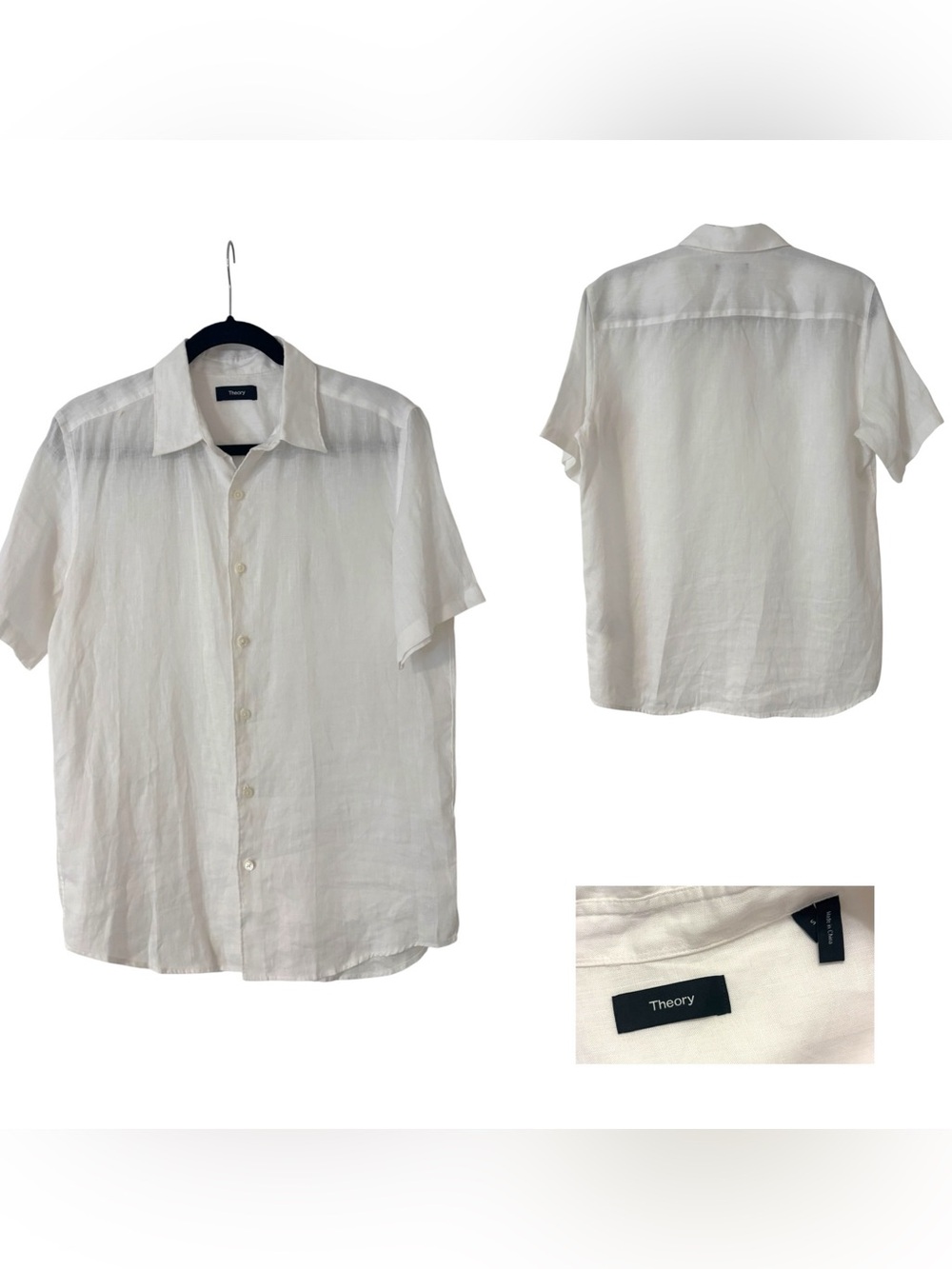 Theory Linen Short Sleeve Shirt